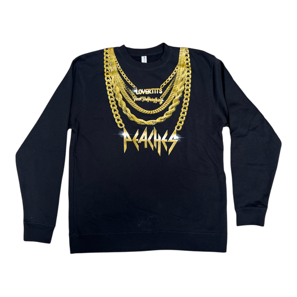 Peaches Gold Chain Crewneck Sweatshirt