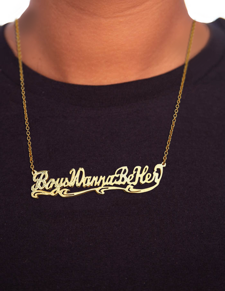 Peaches Boys Wanna Be Her Necklace in Gold