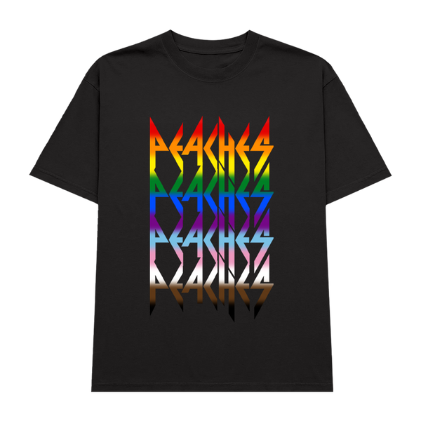Peaches Pride Black Tee