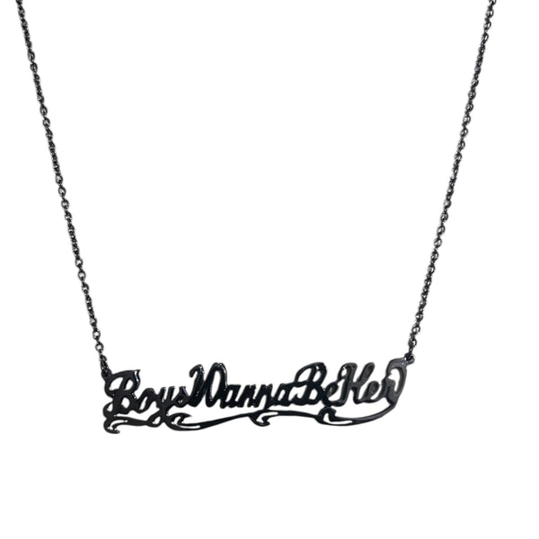 Peaches Boys Wanna Be Her Necklace in Gunmetal
