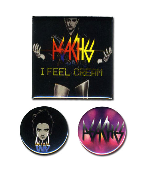 Peaches I Feel Cream Pinback Button Pack