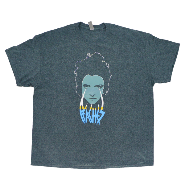 Peaches Laser Eyes T-shirt Charcoal