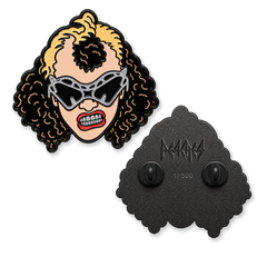 Peaches Bling Face Numbered Enamel Pin+Glow In The Dark